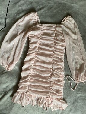 Rare Editions Blush Pink Ruched Mini Dress